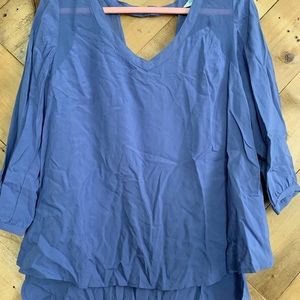 Periwinkle open side blouse